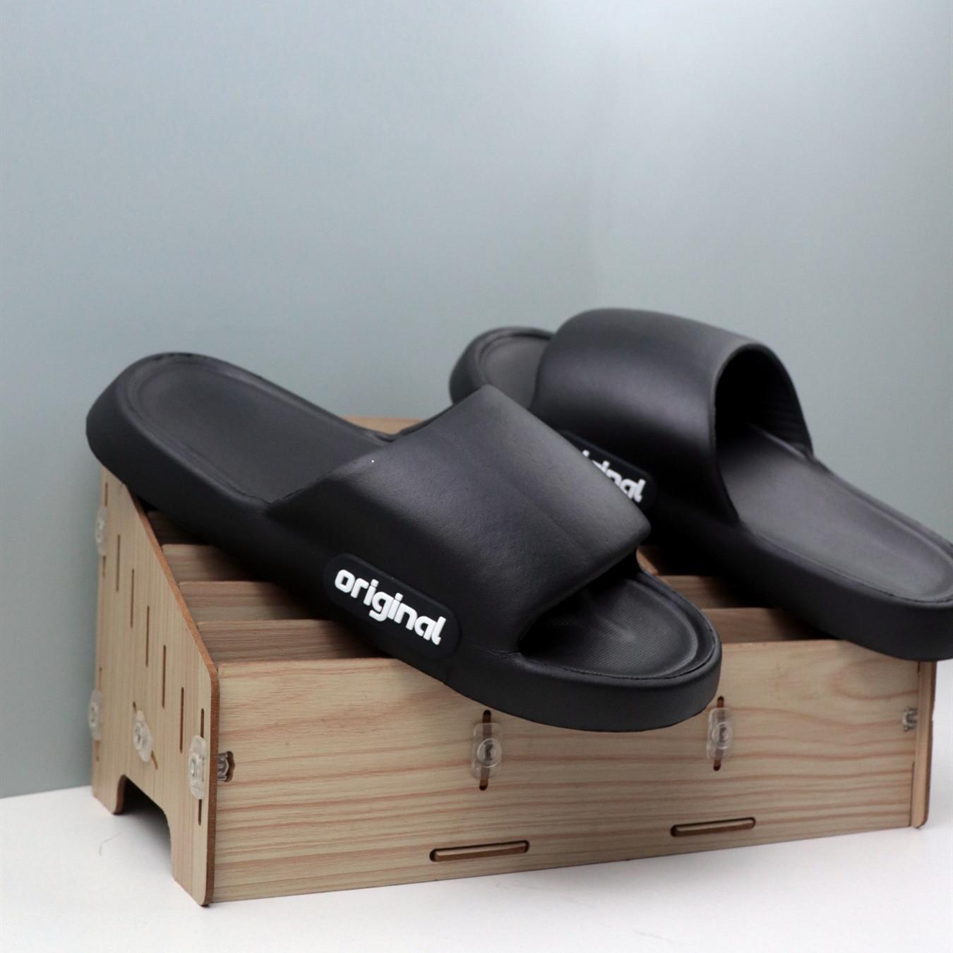 

Пляжные шлепанцы с надписями для мужчин и женщин, на толстой подошве, нескользящие шлепанцы однотонные для дома и купания, летние 36-37