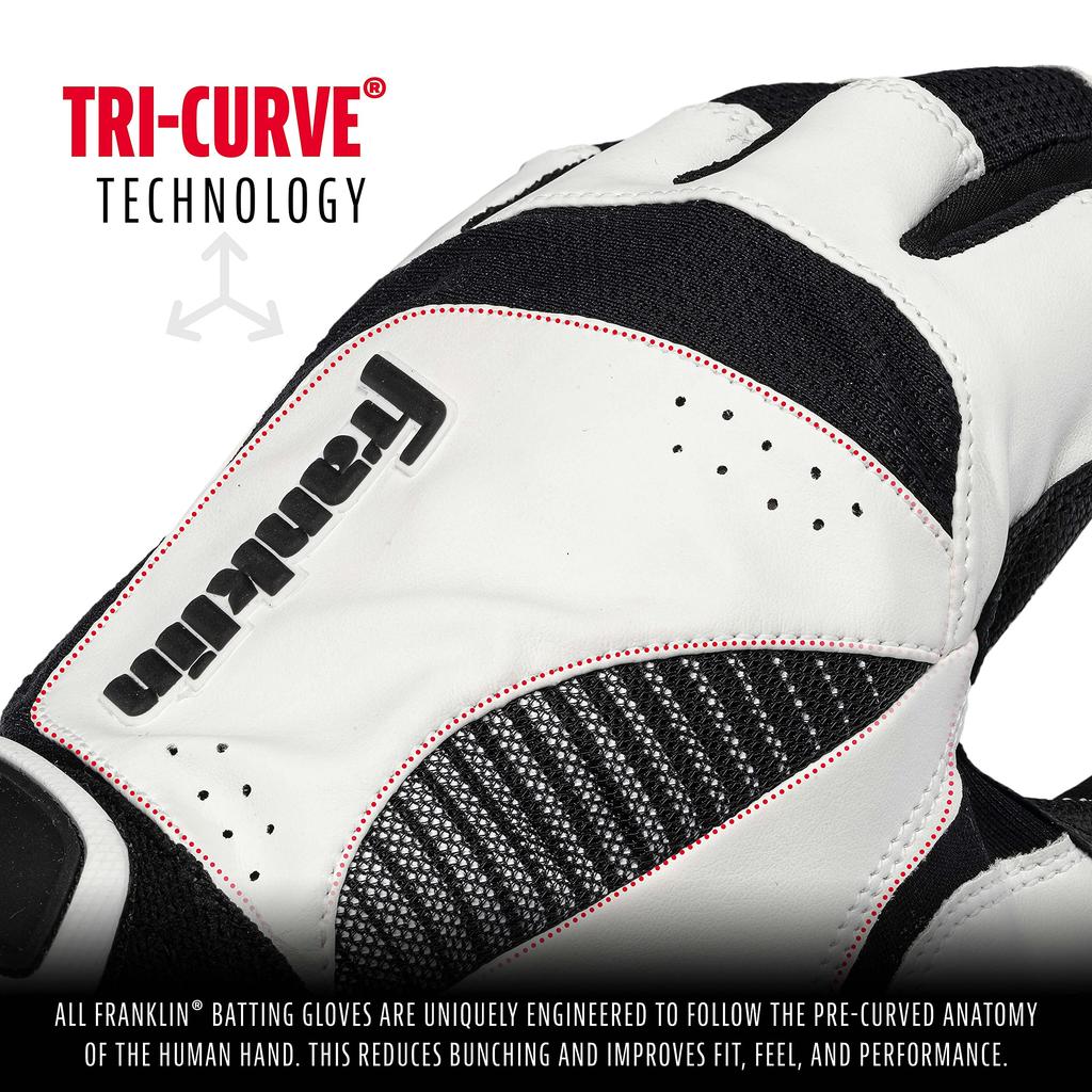Franklin Sports MLB Shock Absorbing Neo Batting Gloves Adult Medium (Pair)