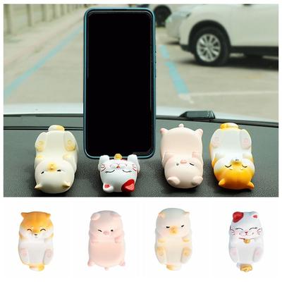 Glückskatze Kreativer Handyhalter Figur Puppe Tier Handy Ständer Harz Unterstützung Handyhalterung Telefonzubehör