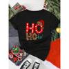 Summer Ladies 3D Printed Crew Neck Short Sleeve T-Shirt Christmas Dress