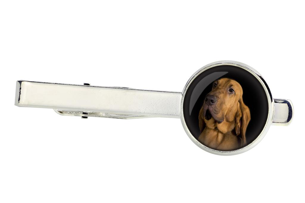 Bloodhound, St. Hubert Hound, Sleuth-hound - cufflinks and tie with your photo, a suit decoration, men's jewelry from the Art-Dog brand.