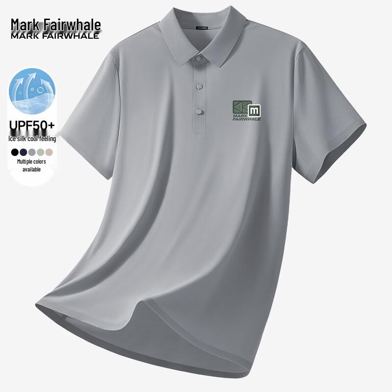Mark Hua Fei Men s Ice Silk Quick-Dry Lapel Polo Shirt XL