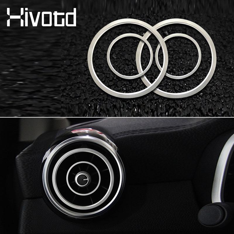 For MG ZS Car Accessories -2017 Auto Air Conditioning Outlet Cover Sticker Stainless Steel Vent Interior Decoration Stylings