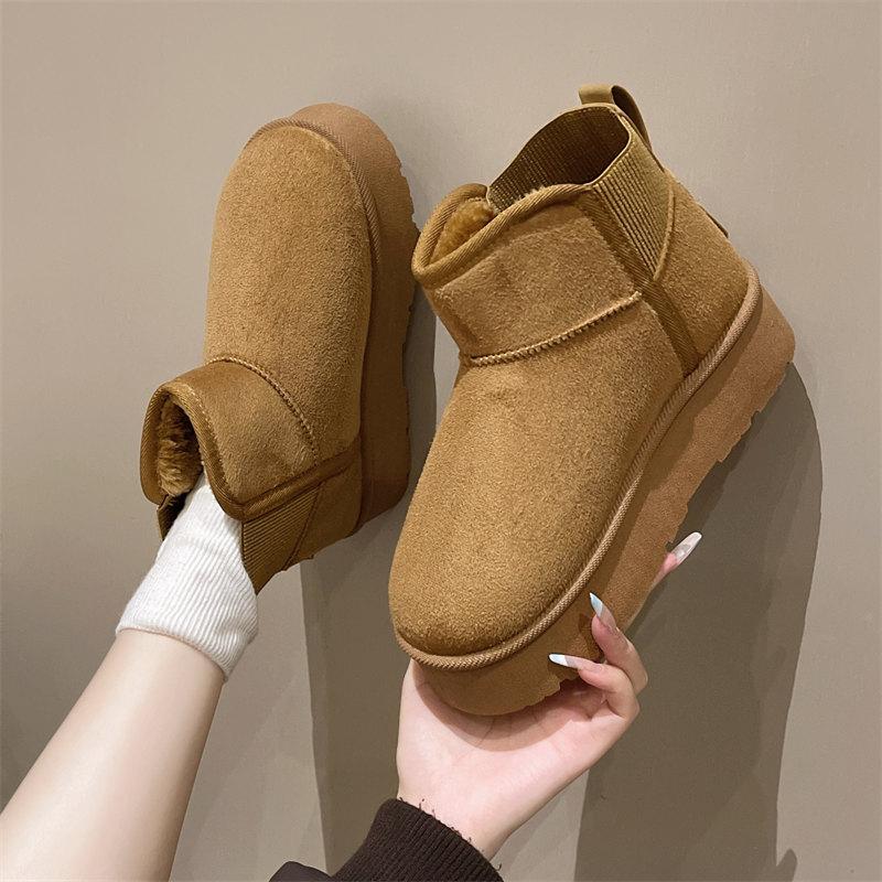 Fashion 2024 New Warm Boots Women Winter Flats Shoes Classic Plush Fur Snow Boots Women Thick Sole Outdoor Non Slip Casual Ankle Boots