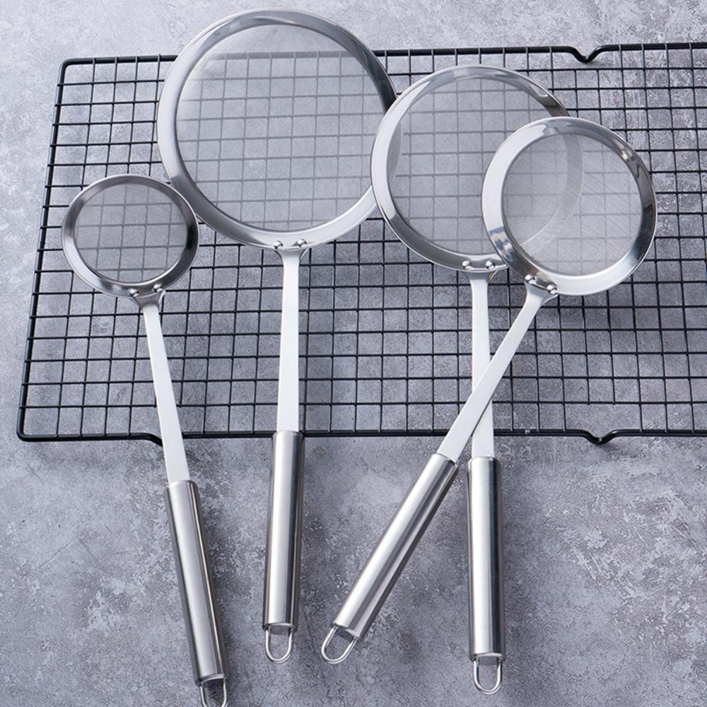 Cooking Stainless Steel Fine Mesh Practical Sifting Filter Spoon Strainer Oil Skimmer Colander