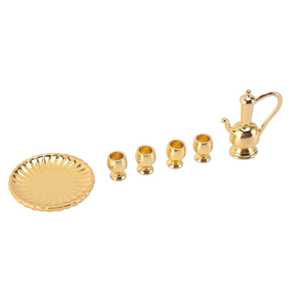 2 Sets 1:12 T Cup Set Light Luxury Exquisite Vivid Miniature T Cup Set for Accessories