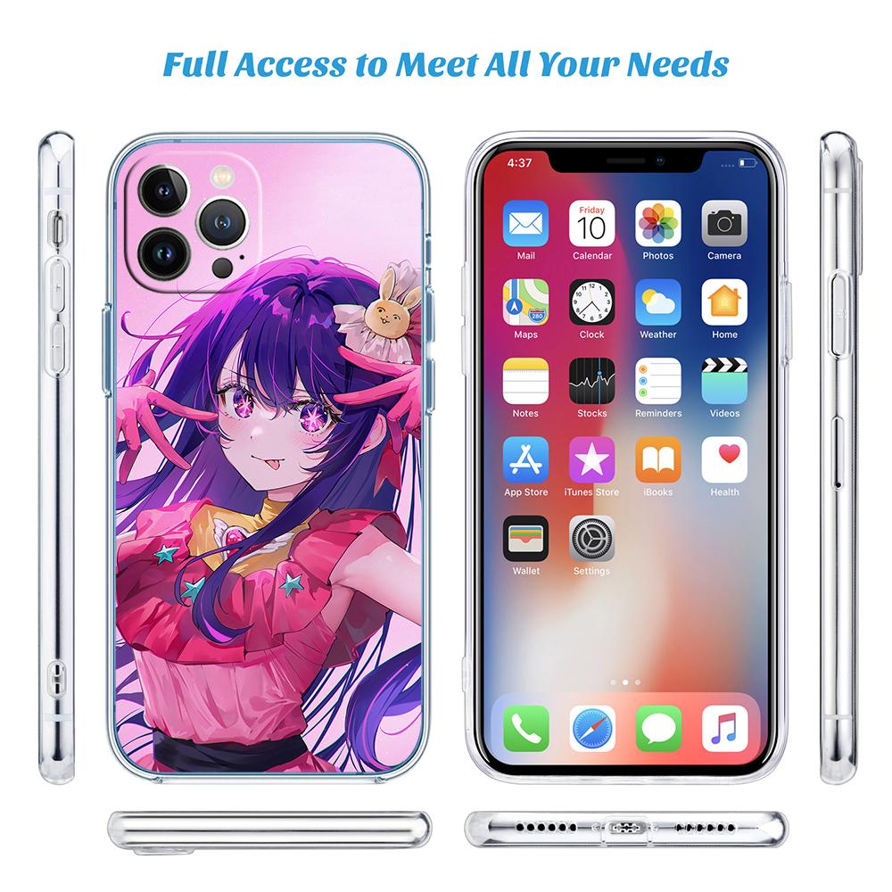HK55 Oshi No Ko Ai Hoshino Soft Shell Transparent Phone Case for Motorola Moto G7 G8 G9 G84 G85 G73 G24 G15 Z2 Play Power Plus