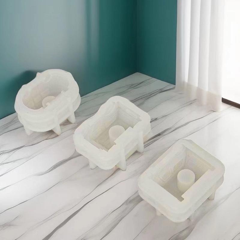 Car Candle Holder Silicone Mold Candlestick Resin Molds DIY Casting Mould for Candle Stand Base Table Home Decorations