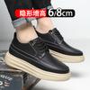 Inner heightening tooling shoes men's 8cm2025 new leather breathable casual leather shoes thick-soled heightening board shoes men's shoes