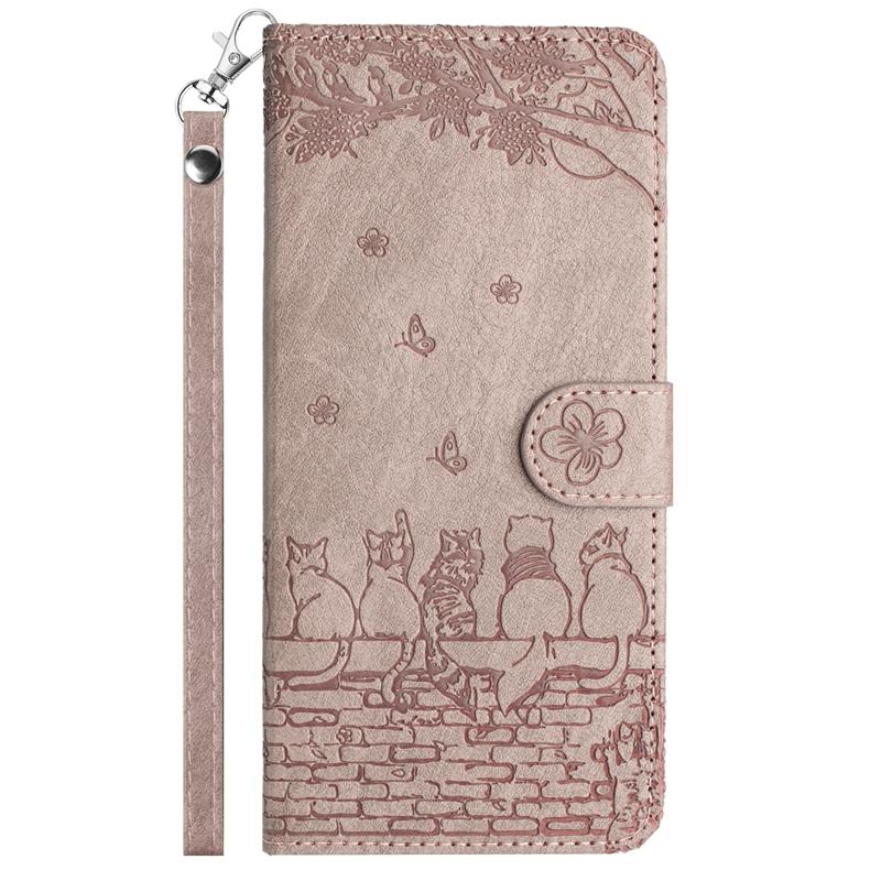 Custodia Huawei P20 Lite Portafoglio Pelle PU Con Stampo Gatto: Cover Libro Magnetica Con Slot Carte E Supporto