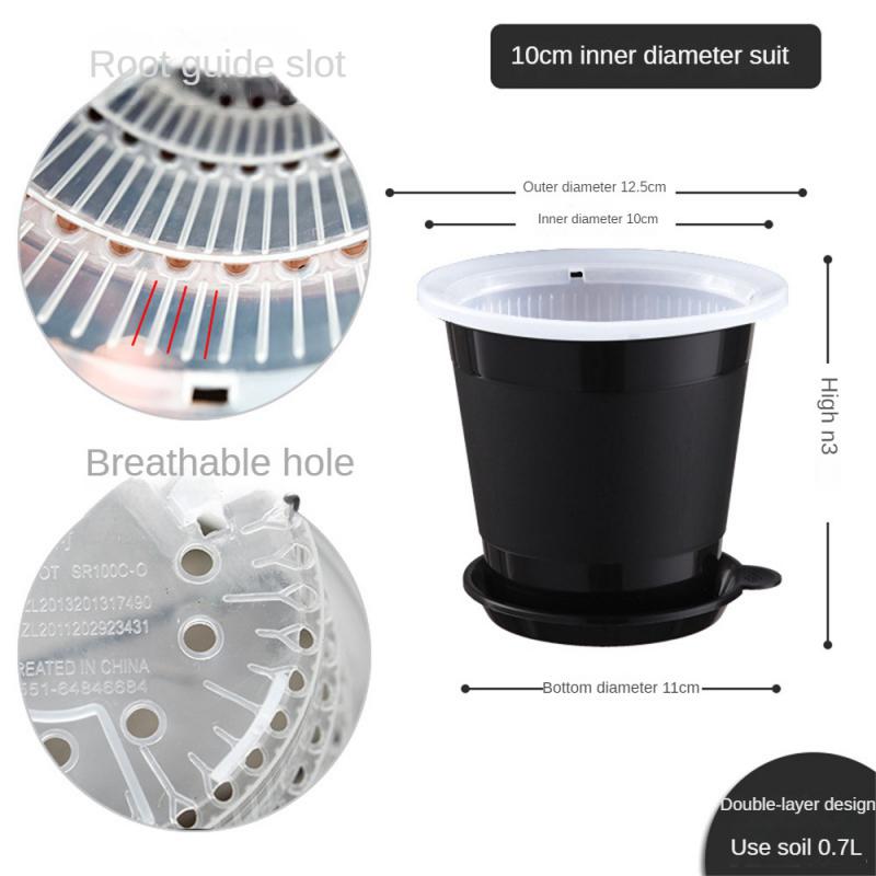 Maceta de malla de plástico transparente para orquídeas, maceta para decoración del hogar, jardinería, balcones, plantas suculentas