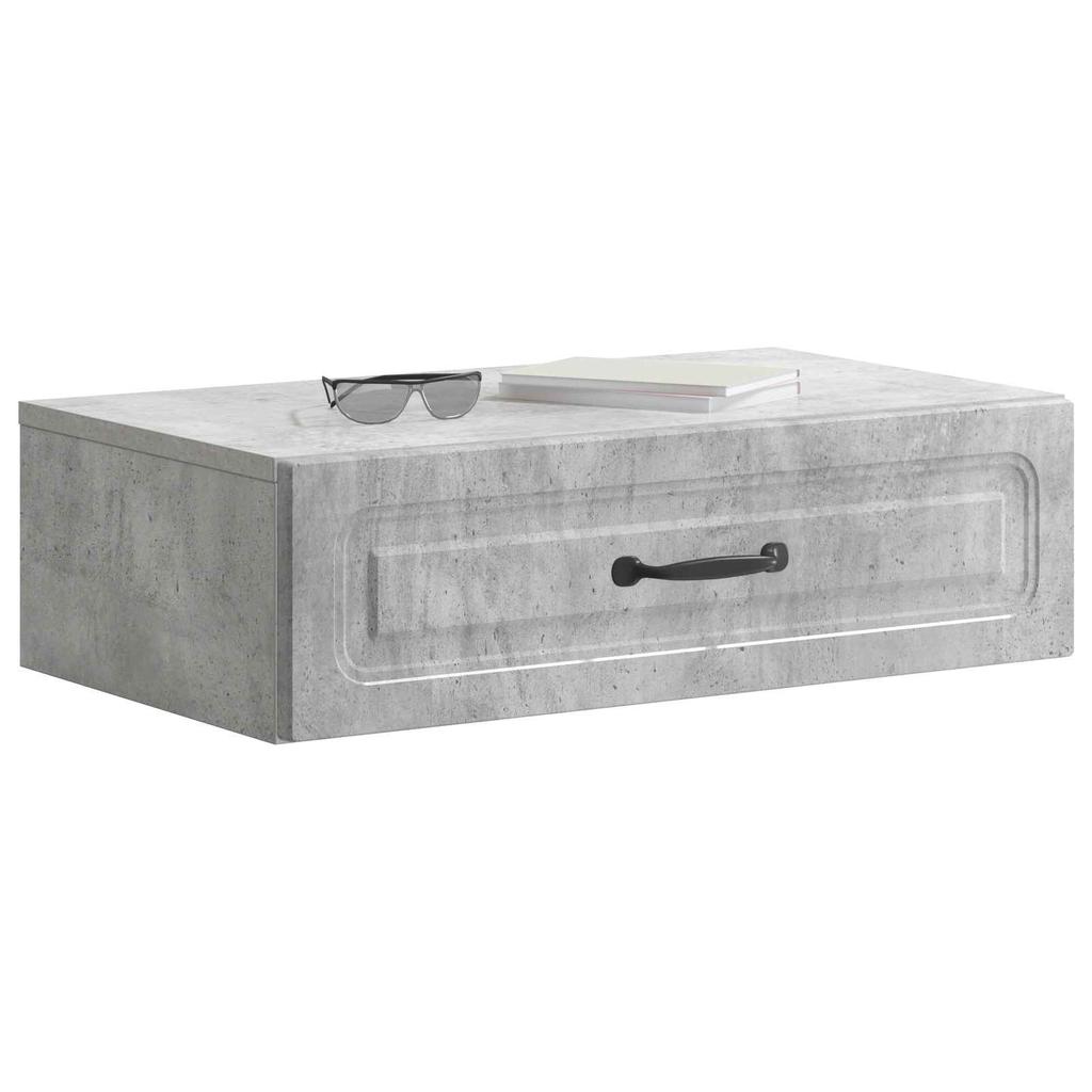 Wall Mounted Side Table Concrete Grey 59 x 34.5 x 17 cm