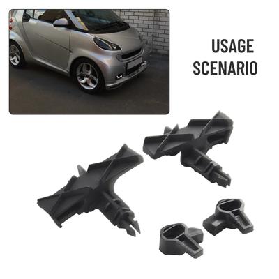 Black Hood Locking Mechanism Kits For Smart Fortwo 2008 2012  Plastic  Hood Locking Mechanism  -Durable Engine Bonnets