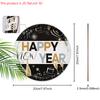 Simple Happy New Year Festival Wooden Ornament - Celebrate The New Year Sign for Front Door, Wall Hanging Decor - Ideal Festival Decor