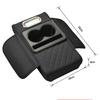 PU Leather Car Armrest Pad with Cup Holder Tissue Box Multifunctional Center Console Armrest Cushion Thickened Height Increasing