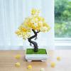 Yousheng Artificial Bonsai Tree Indoor Small Fake Plants with Resin Pot for Home Office Desk Shelf Bathroom Bedroom Living Room Decoration