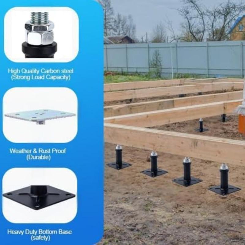 Pacote com 2 Ajuste Macaco de Piso Posto Macaco de Piso Suportes de Levantamento 6-9 Polegadas Ajustável Macaco de Casa Ajuste Suportes Suportes de Levantamento Mini Scr