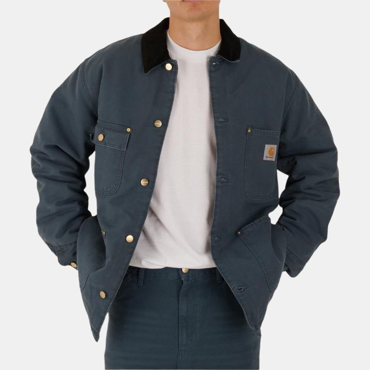 Carhartt WIP Jackets Men's Blue Lapel Moderate I027357-1QF-3K