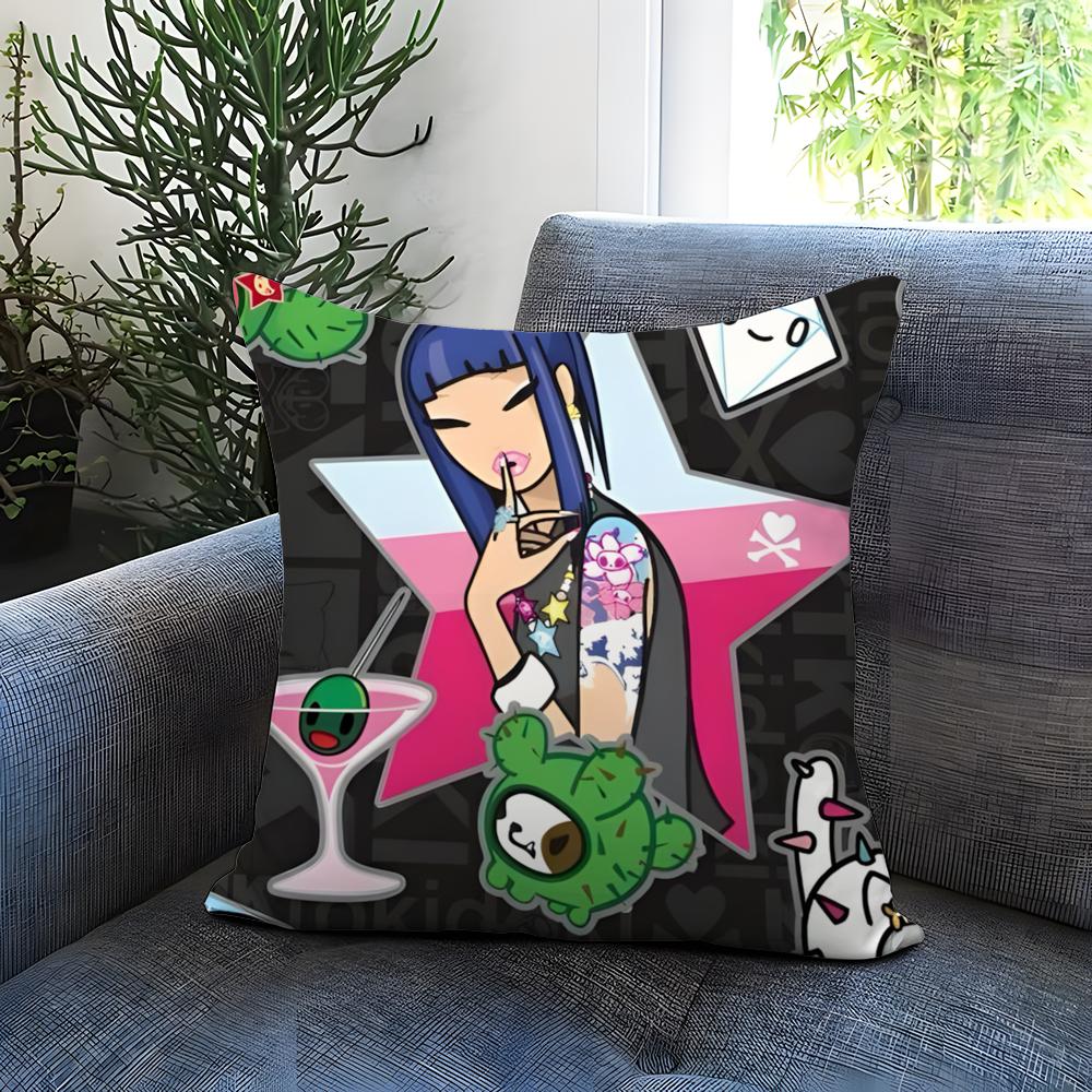 POPULAR T-TTokidokiSS Cushion Cover Comfortable Reversible Pillow Cover Ideal for Car Sofa Bedroom & Beyond