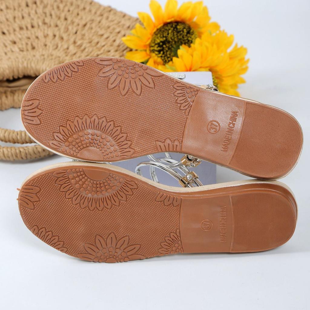 Large Size Slippers Female Summer New Love Set Toe Sandals Seaside Beach Sandals