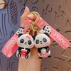 Cartoon Foodie Red Panda Keychain Pendant Cute Schoolbag Pendant Car Key Chain Creative Small Gift
