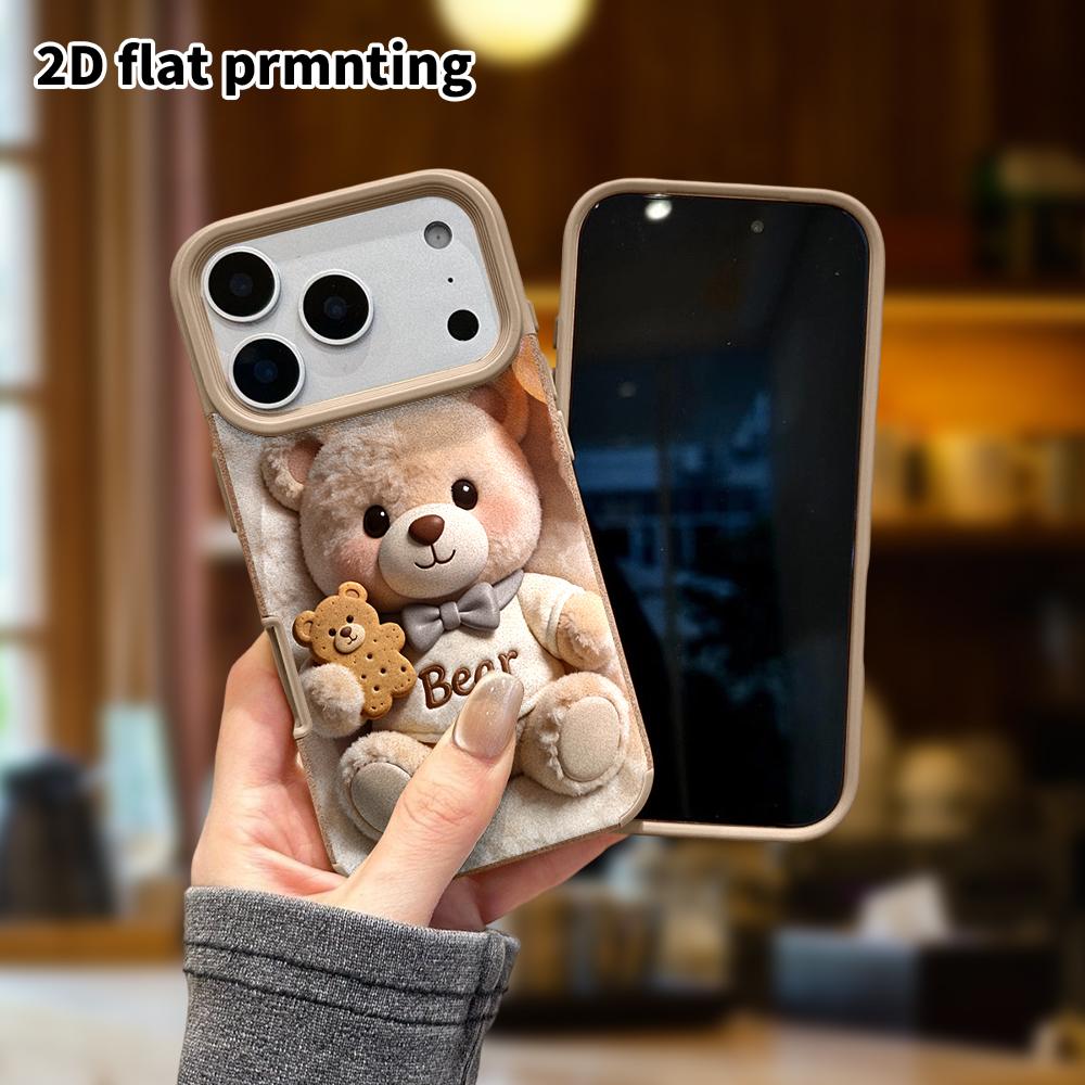 Phone Case: Lambskin 2D Flat Samsung Galaxy A34 A35 M05 M06 S20 S22 S21 FE Plus 5G Protective Case, Plush Teddy Bear, Christmas and Halloween Gift
