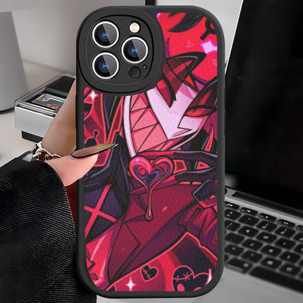 Anime Hotel Hazbin Alastor Phone Case For IPhone 16 15 14 13 12 11 Pro Max Plus Shockproof Leather Cover
