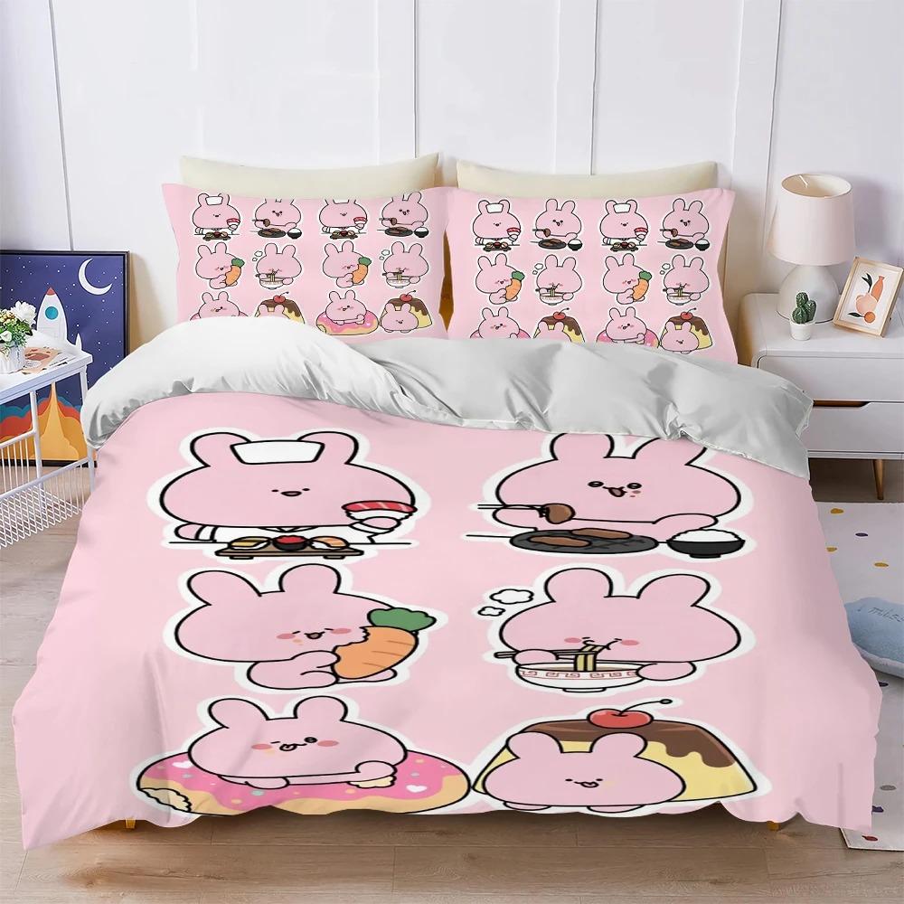 Cute Cartoon A-Asamimichan Bedding Set Soft Comforter Cover With 1/2pcs Pillow Shams For Kids Adults Microfiber Quilt Cover