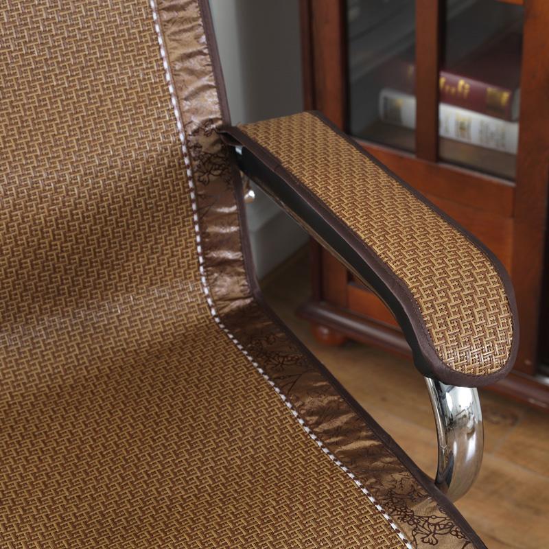 Summer Mat Seat Cushion and Backrest Integrated, Office Computer Chair Breathable Bamboo Seat Cushion Boss Backrest Cool Cushion