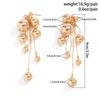 Niche Design Faux Pearl Tassel Temperament Earrings French Elegant Romantic Long Earrings Party Daily Commuting Women's Jewelry