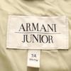 ARMANI JUNIOR Back Print Long Sleeve Hood Down Jacket 39.4" Navy System Kid's Used