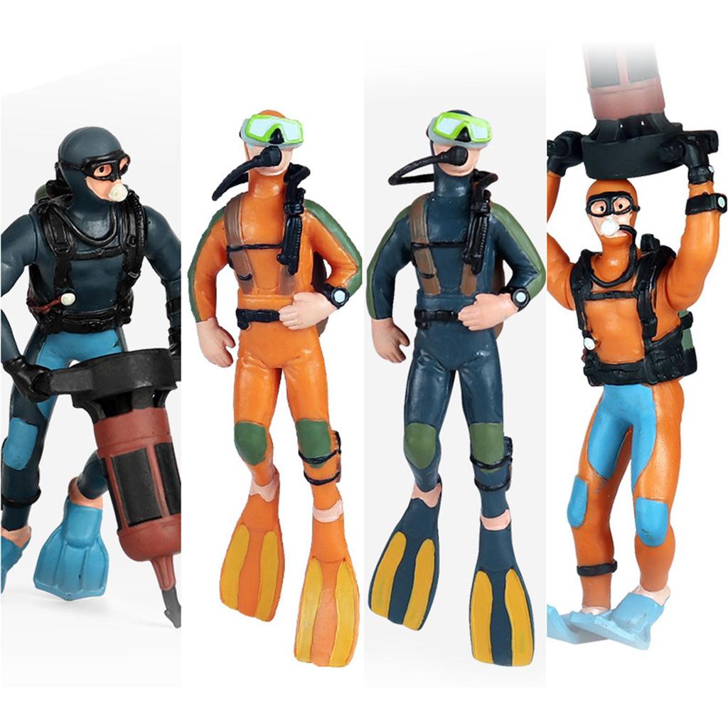 Miniature Diver Action Figure Scene Ornaments Oceans Pavilion Aquarium Decoration Accessories 3D