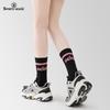 Female Spring and Autumn Thin Style Breathable Deodorizing Towel Bottom Running Socks