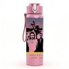 1PC U2 Black Band 750ml sports water bottle leakproof straw lid outdoor office home