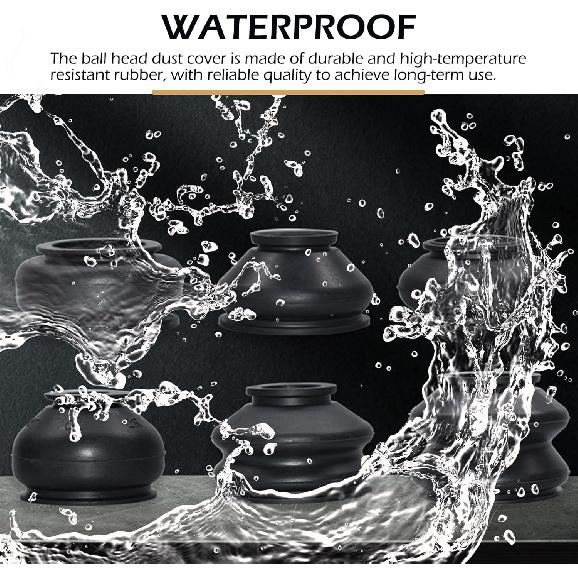 14PCS Tie Rod Boot, Tie Rod End Boot, Rubber Dust Cap Tie Rod End Kit, Ball Joint Boot Replacement Suitable To Most Vehicle (Black)