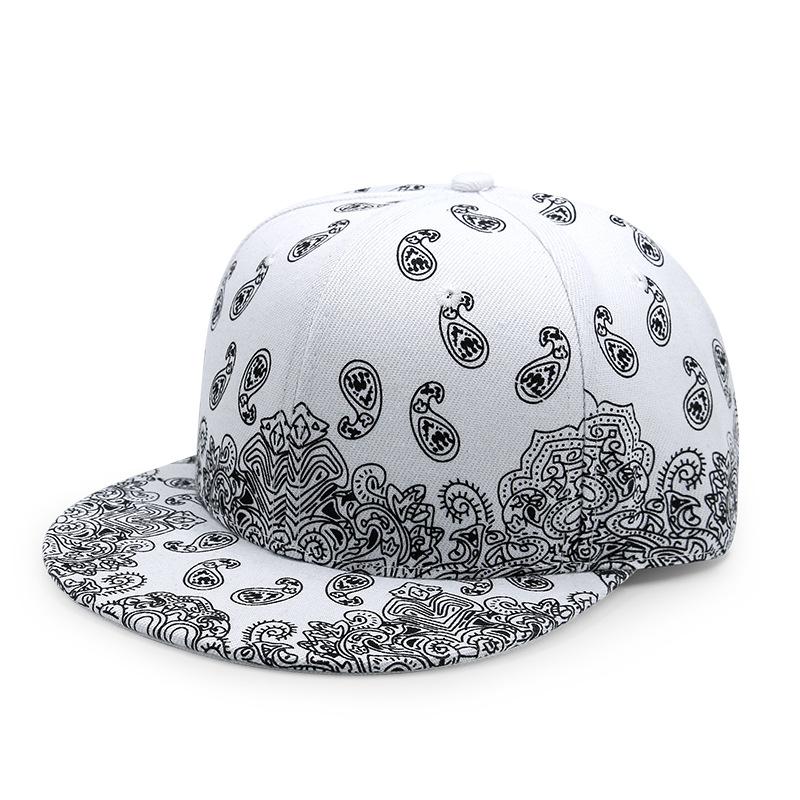Unisex Printed Hip-Hop Flat Edge Baseball Cap Casual Dance Performance Hat for Men And Women