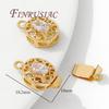 18K Gold Plated Bead Safety Clasp For Bracelets,Locks For Jewelry Making Accessories,Connectors Clasps Fittings