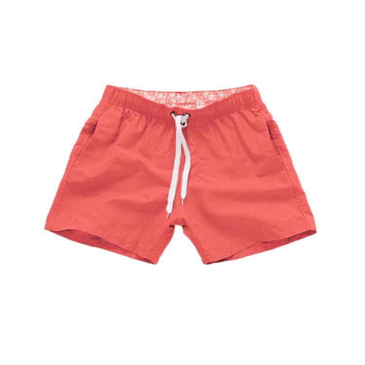 Mens Swim Trunks with Side Pockets Summer Casual Solid Color Beach Shorts Quick Dry Lightweight Board Shorts Swimwear Swimsuit