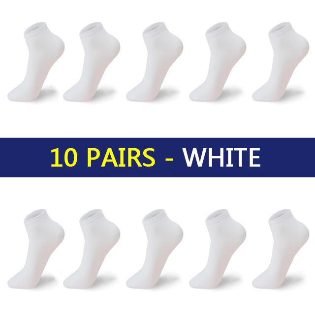 

Высокое качество, 10 пар мужских носков, большие размеры, повседневные дышащие модные черные, белые деловые мужские хлопковые носки, большие размеры 38-48 EUR38-43 белый