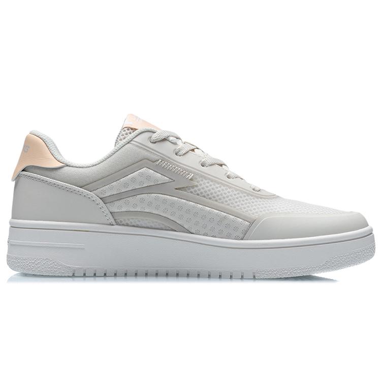 Li Ning Low top Skateboard Shoes Women's White Apricot AGCR186-1