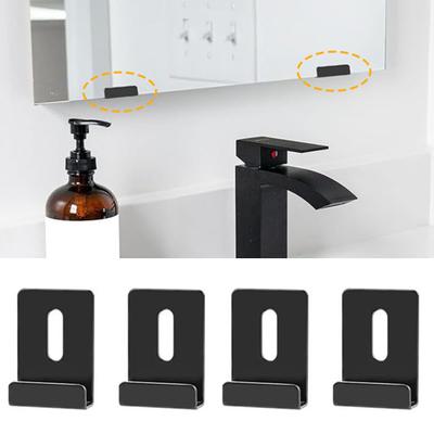 Spiegelklammern aus Metall, breites Spiegelaufhänger-Klammer-Set, rostfrei, stark belastbar, Wandmontage, große, schwere Halteklammern