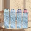 1PC Pale Blue Grey Wavy Marble Texture Background 750ml Color Plastic Sports Water Bottle Leakproof Flip Straw Lid Suitable for Sports Office Home Use