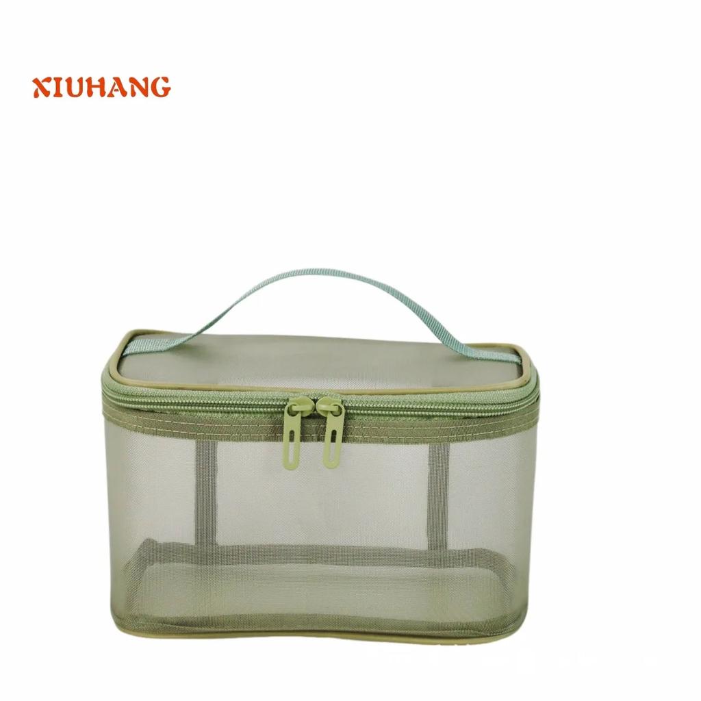 Dames Transparante Mesh Reizen Cosmetische Tas Make-up en Toiletartikelen Kit Opbergtas Make-up Organizer Tas
