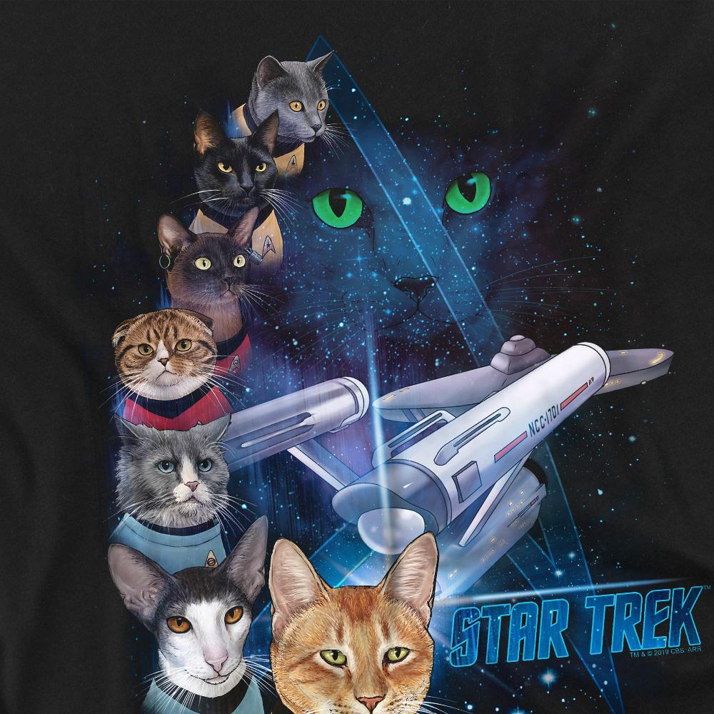 Star Trek Mens Feline Galaxy T-Shirt