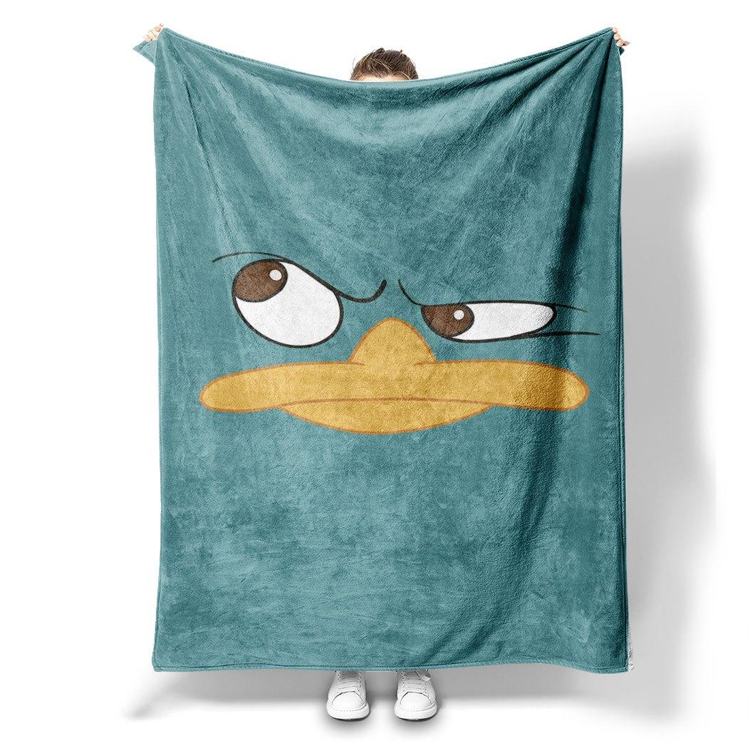 

Cute Duck Face Flannel Throw Blanket Soft Cozy Fleece for Home Office Sofa All Season Fun Gift 150x200cm 130x150cm51x59in