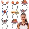 Comfortable Basketball Headband For Boys Girls Fabric Sport Theme Head Accessory Team Spirit Cheerleader Headwear