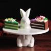 BRRabbit Shape Ceramics Cake Tray Wedding Party Dessert Display Stand Fondant Cake Decorating Tools Home Decorating ToolsEY