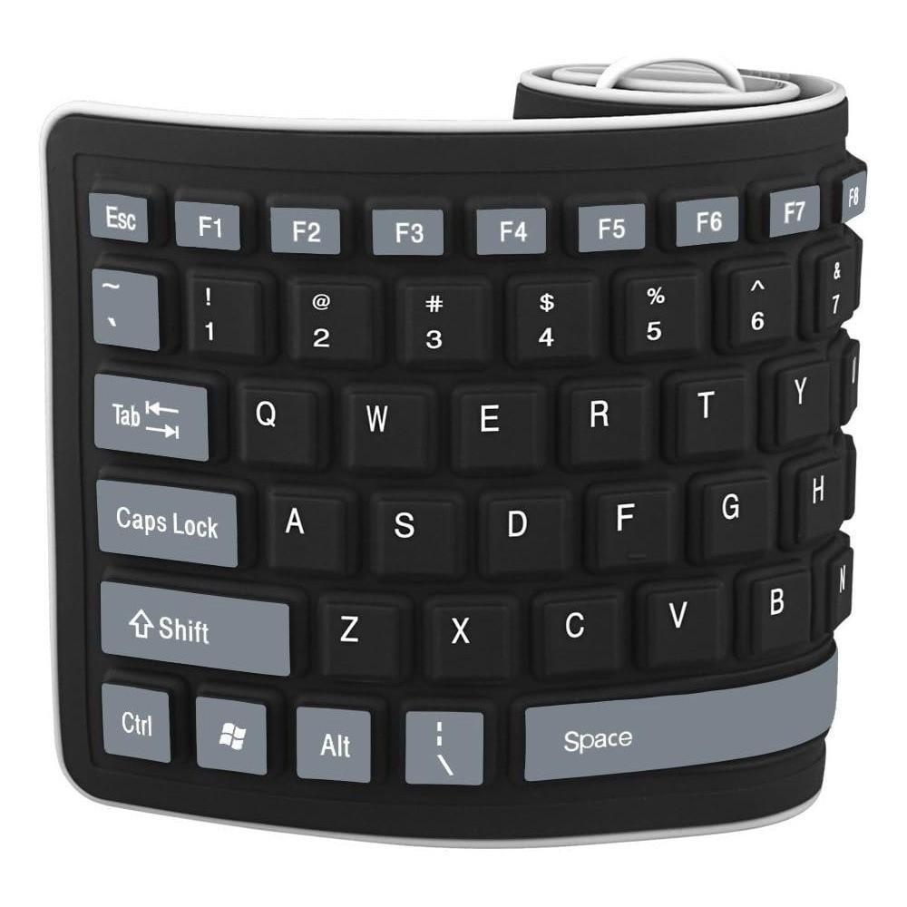 103 Keys Flexible Keyboard Soft Silicone Wired Keyboard USB Interface USB Keyboard  Home Use
