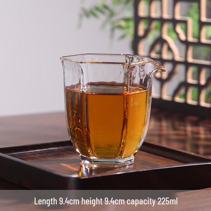 Heat-Resistant Hexagonal Glass Fair Cup