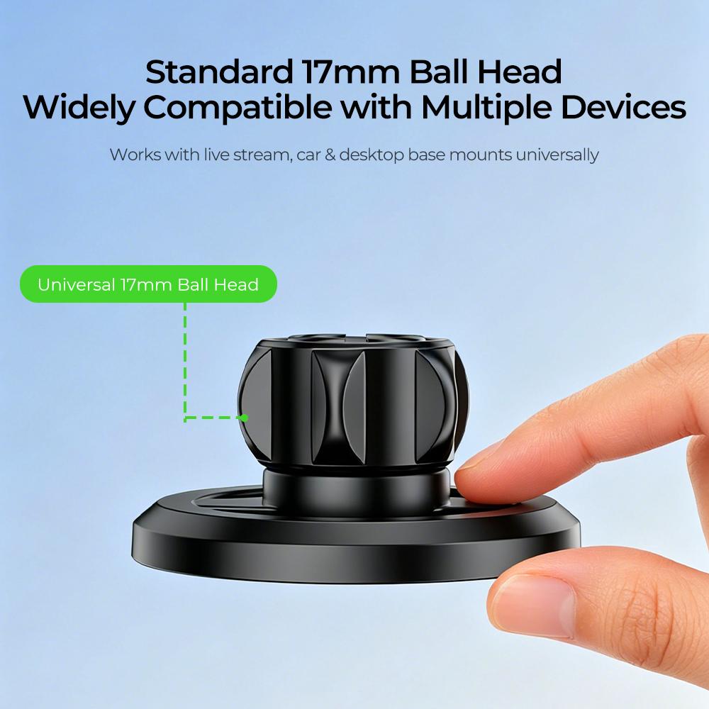 For MagSafe Magnetic Car Phone Holder Accessories Magnet Base for 17mm Ball Head Car Mobile Cellphone Stand Mount GPS Brackets 5
